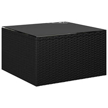 Tidyard Set 7 pz Divani da Giardino con Cuscini in Polyrattan Nero,Divano Modulare,Divano in Rattan,Divano da Salotto,Divani da Salotto