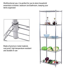 Scaffali in Piedi, scaffali in Metallo a 5 Ripiani Scaffalatura portaoggetti Scaffale da Cucina Indipendente Scaffale da Cucina per spazi Stretti Soggiorno Camera da Letto Corridoi