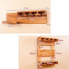 Classico Vino mensola montaggio a parete solido legno di pino Wine Glass Rack |Mensola Holder Vino Hanging Wine Goblet Shelf |Rack scaffali impianto galleggiante for ristoranti, quotidiano di casa, cu
