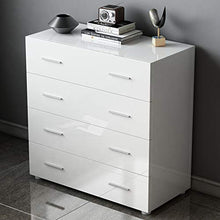 Comodino Salvaspazio sicuro e stabile Design moderno Comò Truciolare Ufficio per Home Hotel Cafe(white)