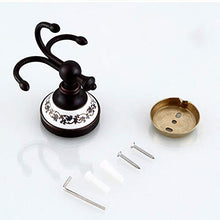 DKEE Ganci Appendiabiti in Ceramica Nera A Tre Ganci Appendiabiti Placcati in Rame Ganci Singoli Appendiabiti for Bagno A Parete for Bagno all'Ingrosso