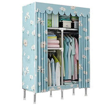Jixi Guardaroba Semplice, Panno Armadio Steel Tube Tessuto Assemblea Art Bagagli Steel Frame Hanging Ispessito Panno Cabinet (Color : B, Dimensione : 88x46x175cm)