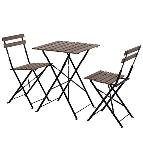 Combinazione di tavolo e sedia per esterni tavolo e sedia per area di riposo, tavolo e sedia per il tempo libero set di mobili da giardino in tre pezzi tavolo da pranzo e sedia per balcone, tavolo