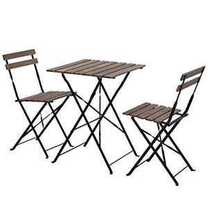 Combinazione di tavolo e sedia per esterni tavolo e sedia per area di riposo, tavolo e sedia per il tempo libero set di mobili da giardino in tre pezzi tavolo da pranzo e sedia per balcone, tavolo
