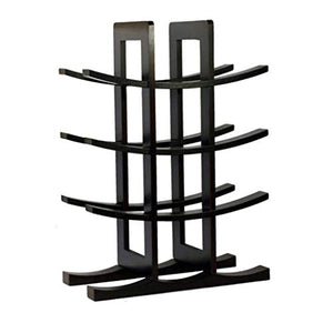 KITER Portabottiglie per Vino Legno Wine Rack, Supporto for 12 Bottiglie Standard, Vino Shelf Free Standing, for Il Salone Ristorante Bar Mensola (Color : Black)