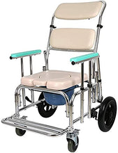 Sedia con Braccioli Regolabile in Altezza con Schienale per Comò A Ruote con Poggiapiedi Mobile da Bagno per Ambulatori Anziani Disabili A