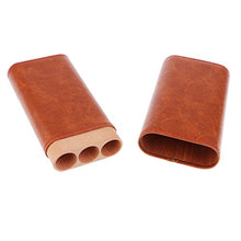 Hellery Affari Affari Sigaro Scatola Da Viaggio In Pelle E Legno Sigaro Humidor # 1 - # 3, 180 x 80 x 35 mm