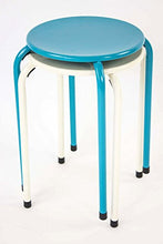 AVANTI TRENDSTORE - Sammy - Sgabello impilabile in Metallo, Disponibile in 2 Diversi Colori, ca. 30x45x30 cm (Blu)