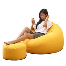 ns Fagiolo Borsa Divano Sedie Reclinabili Pigre Gocce d'Acqua Sedile Invernale con Fodera Divano Staccabile Ufficio Camera Letto Balcone Terrazza Giardino (Color : Yellow)
