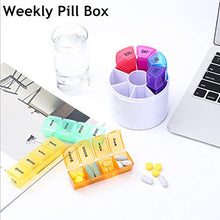 Unial 7 scatole portapillole per 7 giorni, organizer per medicinali, organizer portatile per dispensare pillole rivestite divisorio, set per esterni e viaggi