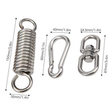 Omabeta - Kit per sedia a dondolo a molla, resistente, con anello di rotazione a molla, in acciaio inox, sicuro per amache