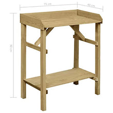Oushome Tavolo da Lavoro da Giardino in Legno Impregnato 75x40x90cm