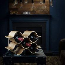 LHQ-HQ Moderno e Minimalista in Legno Saluto Wine Rack 6 Supporto di Bottiglia titolari Kitchen Bar mensola di Esposizione di Piegatura di Legno Wine Rack Bottiglia della Bevanda