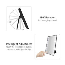 Hancoc Bianco Vanity Specchio di Trucco, 16 LED Illuminato Trucco Touch Screen Portatile Specchio con Luce della Lampada Specchio cosmetico di Bellezza Desktop Vanity Table Stand Specchi