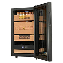 Cigar Cabinet Costante Temperatura E umidità Intelligente Sigaro Sigaro Elettronico Gabinetto Gabinetto Legno di Cedro Domestica Cigar Cabinet 3 Strati 48L (Color : Black, Size : 36 * 50 * 65cm)