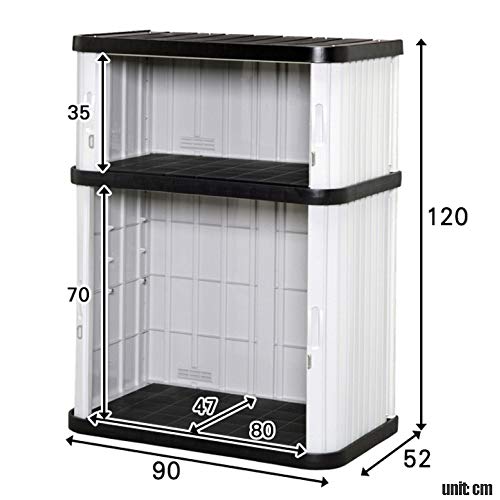 XLLLL Cassapanca da Esterno Baule Rattan Cassa Panca Portattrezzi Giardino Copri Bidoni Immondizia Portabidoni Spazzatura Madie Panchina Scatola di Immagazzinaggio All'Aperto Ideale,F