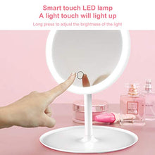 Specchio Trucco,3 Colori Di Luci Regolabili Con Schermo Tattile Specchio Trucco Con Luce Led Per Trucco Camera Da Letto Rasatura e Viaggio