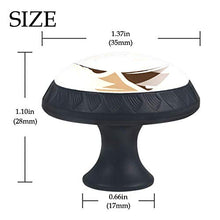 Bestiame Animale Marrone per la Cucina di casa Armadio Armadio Armadio Nero 3,5 x 2,8 cm