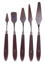 SaySure - 5Pcs/Set Stainless Steel Spatula Artist Oil Painting Palette Knife