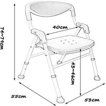 Sgabello da bagno Doccia / vasca da bagno Sgabelli lega di alluminio doccia Sedile Sgabello for / disabili Anti-Slip Anziani Mats doccia sedia regolabile in altezza 3 con schienale e sedile Handle Bat