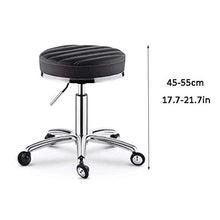 SXRDZ Workbench Sgabello Regolabile con rotelle, Roller Sgabello con Brown PU Sedile in Pelle Sintetica, Altezza Regolabile 45-55 cm, Peso 160 kg supportati, Clinica Sgabello for casa, Sedia Computer