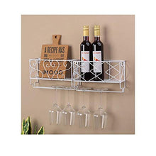 Dniu Stemware, supporto per bicchieri da vino da parete, organizer per bicchieri da vino, può contenere bottiglie di vino per il bar della cucina (oro, a forma di cuore)