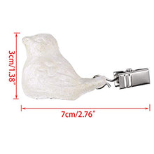 Sumnacon - Set di 4 mollette per tovaglia con uccelli, in ghisa anticata, per giardino, picnic, tavolo, colore: Bianco