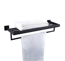 JKCKHA Northern Europe. Tovagliolo di Bagno Rails, 304 in Acciaio Inox Satinato Nero portasciugamani Accessori da Bagno Mensola Portasciugamani
