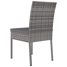 FAMIROSA Sedie da Pranzo per Giardino 4 pz in Polyrattan Grigio-5109