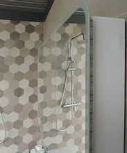 Specchiera specchio bagno pensile contenitore 3 ante, fascia led, cm.70x95x13