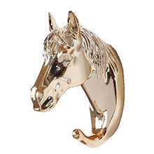 Hacoly ganci portasciugamani Placcatura in oro ganci da parete a forma per Bagno guardaroba Appendiabiti Ganci Gancio adesivo impermeabile Gancio autoadesivo(avere Unghie e vite)1 Pz-Testa di cavallo