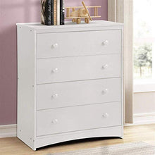 Ianqujiangxinqujianjunbaih Thin Comodino Bianco Camera comò con 4 cassetti in Legno 4 cassetti Armadio con Rotonde pomelli in Legno, la stabilità