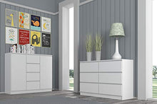BIM Furniture Maya M8 - Cassettiera con 8 cassetti, 140 cm, colore: Bianco
