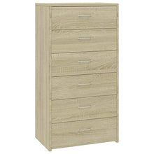 FAMIROSA Credenza con 6 Cassetti Rovere Sonoma 50x34x96 cm in Truciolato
