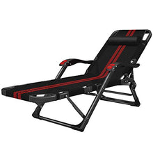 AI LI WEI SHUAIIJUAN Sedia per Il Tempo Libero Domestico Outdoor Black Garden Chair Zero Gravity Pieghevole Sdraio reclinabili sedie Regolabili Poggiatesta Prato Patio sedie reclinabili Max.200kg