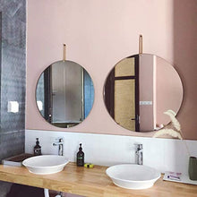IG Specchio da Bagno a Muro Specchio Rotondo - Specchio Decorazione Della Parete Del Bagno - Specchio per il Trucco per il Trucco,Oro,60 Cm.