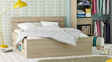 Demeyere Smeraldo B4 Struttura Letto Piazza e Mezza, 144,5X204,3X74,2 H cm, Rovere Spazzolato