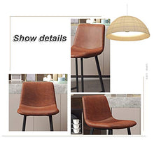 Sgabello da Bar per la Colazione Sgabelli Alti Moderni in Metallo Cucina Colazione Bar Sedia Contatore casa Sgabelli da Bar con Sedile in Pelle PU Altezza 65 / 75cm per Sala da Pranzo Bistro Pub COF