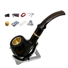 Pipa, pipa in legno massello, tabacco da uomo fatto a mano con filtro erica, rame puro a doppio uso, A1,13,5 cm
