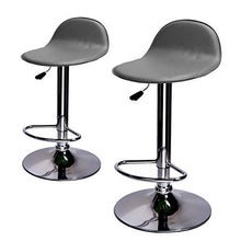 CCLIFE Set 2x Sgabelli da Bar Regolabile in Altezza(72-92) cm Due Sgabelli Girevole per Penisola Cucina e Bar Moderno, Colore:Grigio, Dimensione:2pz-Set