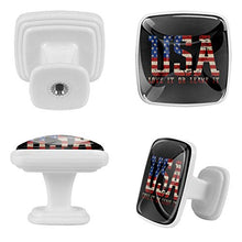 Bandiera americana (3) 4 PCS Pomelli per Porta, Pomolo per Mobile, Pomelli per Mobili con Viti, Maniglia per Armadietto, Pomelli per Porta, Pomelli per Cassetti per Porta, Armadio, Cassetto e Credenza