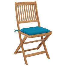 vidaXL Sedie da Giardino Pieghevoli 6 pz con Cuscini Massello Acacia