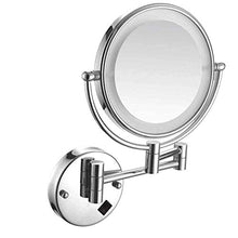 WZDD Specchio Ingranditore da Parete Bagno, Specchio per Trucco con Luce LED E Ingrandimento 1x / 5X, Specchio Cosmetico per Il Bagno