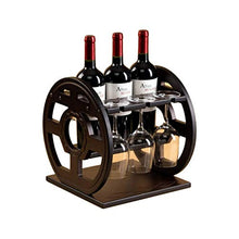 KANJJ-YU cremagliera del Vino Calice di Vino Titolare a casa a Testa in Giù cremagliera Cucina Soggiorno visualizzazione Vino Basamento Bar caffetteria Decorazione Vino Rack in Legno massello Vino