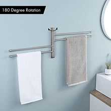 KES Porta Asciugamani Braccio Oscillante Montaggio a Parete Bagno, 4-Braccio, Acciaio Inossidabile SUS304 Spazzolato, A2102S4-2