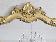 Simone Guarracino Luxury Design Consolle e Specchio Eleonor Stile Barocco Francese arredo Bagno Foglia Oro Marmo Crema