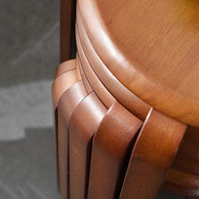 Sgabello in legno massello x2, sgabello rotondo multifunzionale, sgabello spogliatoio, forte capacità portante, adatto per cucina, soggiorno, sala da pranzo, con tappetino antiscivolo/Marrone