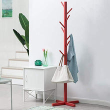 SANON Creativo di Legno Solido Semplice Piano Red Coat Rack Semplice Gancio Moda Hanger Soggiorno Bagagli da Letto Gancio cremagliera 158x50cmx4cm Coat WTZ012