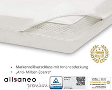 allsaneo Premium Encasing, coprimaterasso 180 x 200 x 30 cm, per chi soffre di allergie, extra morbido e leggero, rivestimento intermedio antiacaro per materasso