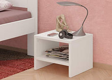Erst-Holz Moderno Bianco Comodino in Pino massello con ripiano Inferiore 90.20-K5W